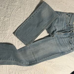 Hollister gently worn slim straight, 29 x 30 jeans. They are light blue wash.